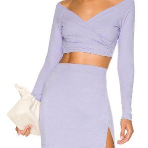 NEW, Susana Monoca Purple Top w Skirt Set